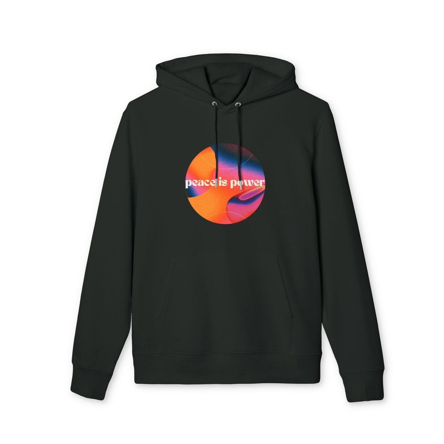 Organic Circle Peace is Power Hoodie